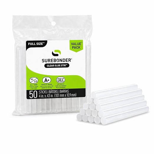 Surebonder Full Size Hot Glue Sticks 50-Pack, 4-Inch x 0.43-Inch by Surebonder