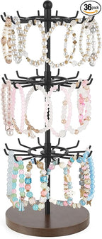 Mkono Bracelet Holder Gold Metal Rotating Bracelet Display Stand 3 Tier Jewelry by Mkono