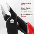 5 Inch Flush Cutters, 1 Pack Micro Wire Cutters, Sharp Zip Tie Cutter, - Image 4