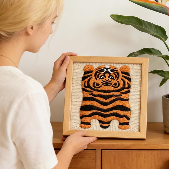 INFUNLY Tiger Punch Needle Kit for Adults Beginners Pre-Printed Punch Needle - Image 2