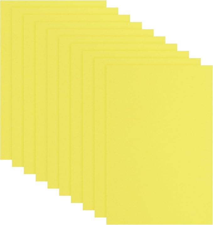 uxcell 10 Pcs Yellow EVA A4 Foam Sheets Crafts, 12 x 8 Inch Foam Paper by uxcell