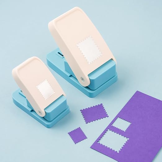 BAOFALI 2Pcs/Set Stamp Puncher 1.25x1.5inch &1x0.8inch Rectangular Postage - Image 5