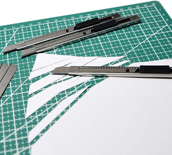 9mm Snap Off Utility Knife 5 Pack High Hardness Retractable Box Cutters - Image 4