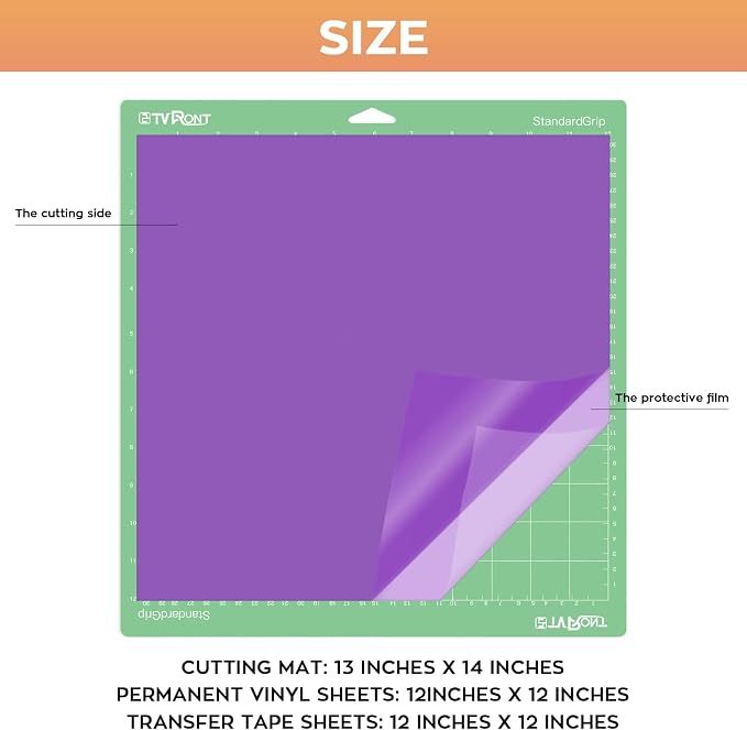 HTVRONT Permanent Vinyl 70 Pack 12"x12", Compatible - Image 3