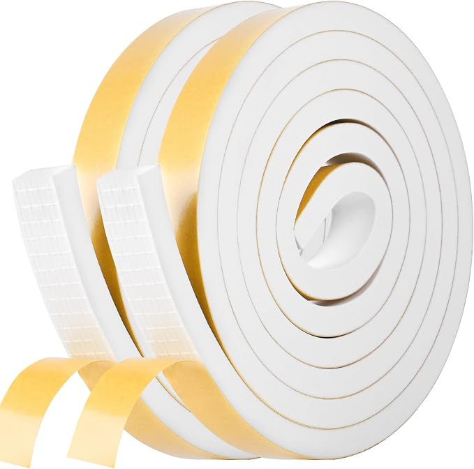 Kikerike Self Adhesive Foam Tape Weatherstrip 3/4in x 5/16in x 20Ft High by Kikerike