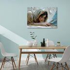 Jesus Heals The Girl Wall Art Woman Touches the Hem of Jesus' Skirt Canvas - Image 6
