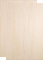 HARFINGTON 2pcs 2mm Basswood Plywood Sheets 12" x 18" x 3/32" Thin Unfinished by HARFINGTON