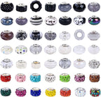 Aipridy Assortment European Large Hole Beads Spacer Beads Rhinestone Craft Beads - Image 3