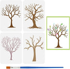 FINGERINSPIRE 4Pcs Tree Branches Painting Stencil by FINGERINSPIRE