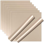 HTVRONT Special Permanent Vinyl 9 PCS 12"x12" Gold Matte Metallic Permanent by HTVRONT