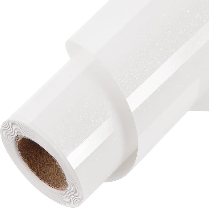 ​TORC White Glitter HTV White Heat Transfer Vinyl HTV Rolls by TORC