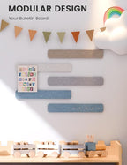 Fluxynara Cork Board Alternative Felt Strip Board 5-Pack 13"x2", Office Pin - Image 5
