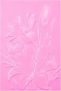 3D Embossing Folder for Card Making Lily Floral Background Plastic Embossing by CYFUNDESIGN
