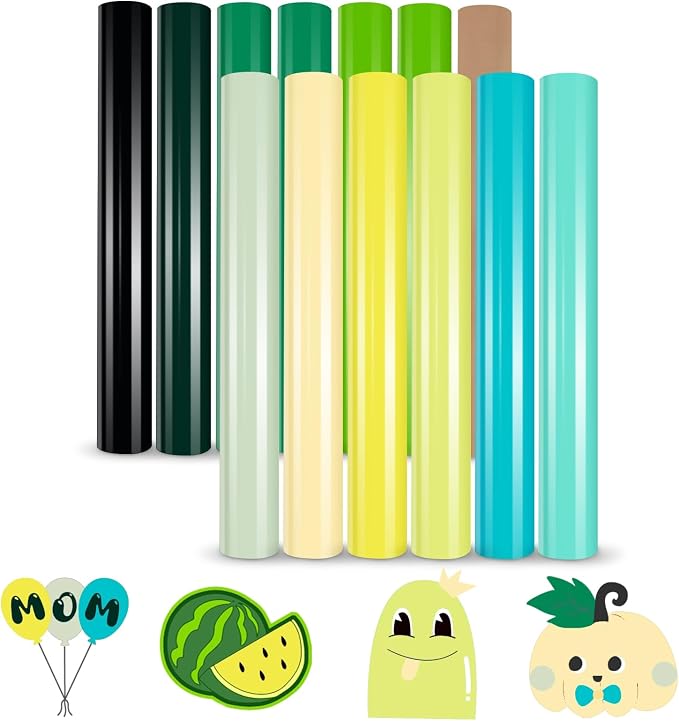 HTVRONT Green Heat Transfer Vinyl Green, Iron on Vinyl Compatible by HTVRONT
