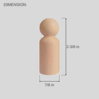 Peg Dolls Unfinished 2-3/8 inch DAD Pack of 30 Wooden Peg People - Image 3