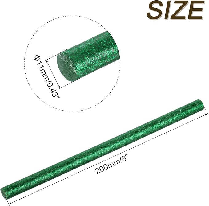 uxcell 30pcs Full Size Hot Glue Gun Sticks 8-inch x 0.43-inch High Sticky Large - Image 2