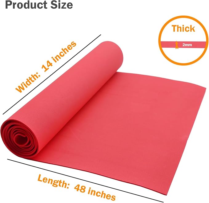 EVA Foam Roll | High Density 85kg/m3 | 2mm Thick | 48"x14" | Ideal - Image 3