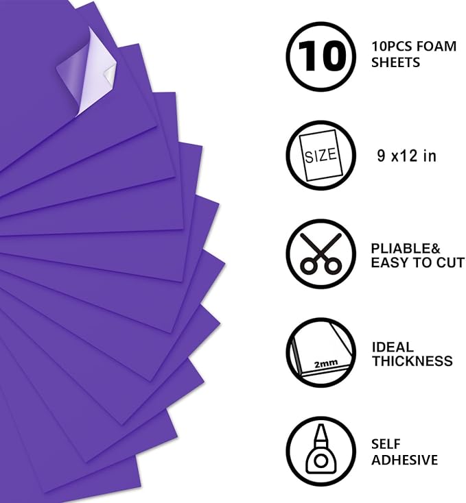 MEARCOOH Self Adhesive Foam Sheets - Image 5