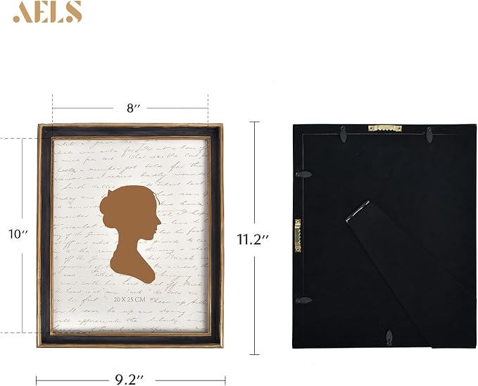 AELS 8x10 Inch Vintage Picture Frame, Elegant Antique Photo Frames - Image 2