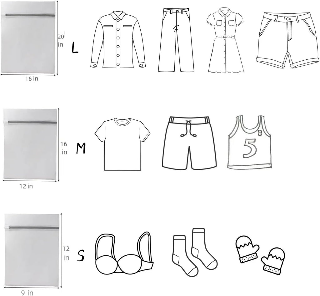 10 Pcs Lingerie Bags for Washing Delicates(3L 3M 3S Bra Bag) Mesh Laundry Bags for Washing Machine Wash Bag for Bra Socks Underwear Baby Clothes