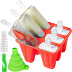 Popsicle Molds ，6 Pieces Silicone Ice Pop Models Popsicle Models Reusable Easy by BellDream