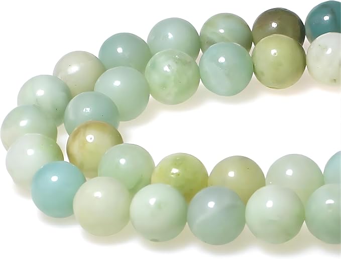 MJDCB Natural Stone Beads Multicolor Amazonite Round Loose Beads by MJDCB