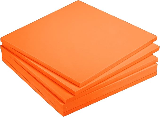 MECCANIXITY EVA Foam Sheets Orange 9.8 Inch x 9.8 Inch 10mm Thick Crafts Foam by MECCANIXITY
