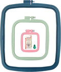 ZOCONE 3Pcs 3 Size Square Embroidery Hoops, ABS Plastic Embroidery Hoops Cross by ZOCONE