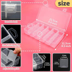 IOOLEEM 18 Grids Adjustable Dividers Plastic Bead Organizer Box, Organizer - Image 2