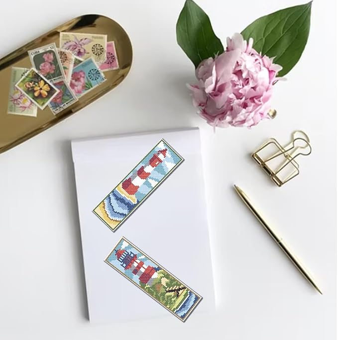 FREEBLOSS 6 Set Bookmark Cross Stitch Kits Cross Stitch Bookmark Kit - Image 6