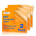 VOISEN 3 Pack Plexiglass Sheets 1/8 Inch Thick, Display Cases, Sneeze Guard by VOISEN
