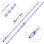 Lemonkey 100Pcs Ball Beads Chains Bulk, 4 Inch Dog Tag Metal Small Chains - Image 2