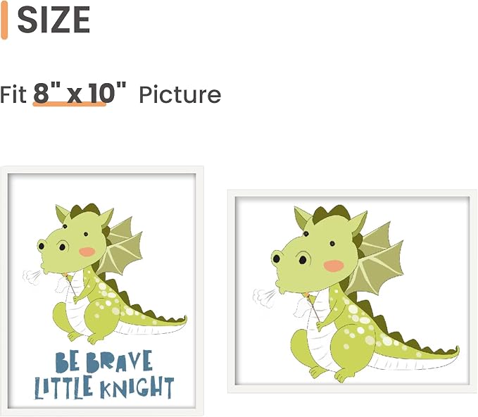 upsimples 8x10 Picture Frame Set of 3, Made of High Definition Glass - Image 4