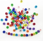 100pcs Football Polymer Clay Spacer Beads - Image 4