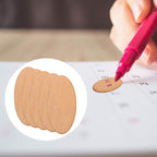 EXCEART 20 Pack Unfinished Oval Wooden Slices 3.14 X 1.57 X 0.07 Inch - Image 4