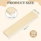 MECCANIXITY 10Pcs Wood Strips Slats, 5/16" x 7/8" x 4" Thin Wood Sticks Flat - Image 2