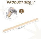 MECCANIXITY 6Pcs Basswood Sticks, 3/8" x 3/8" x 10" Square Wooden Dowel Rods - Image 2