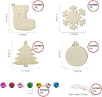 Hidreas 40PCS Christmas Crafts Unfinished Wooden Christmas Ornaments Kit - Image 2