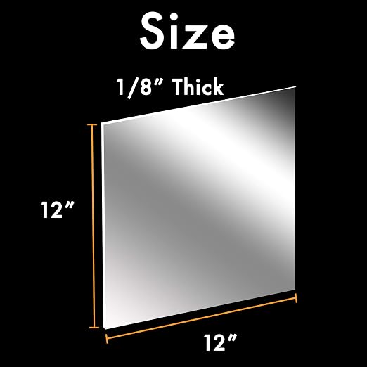 CALPALMY 12 x 12” Clear Acrylic Sheet Plexiglass – 1/8” Thick; Use - Image 2