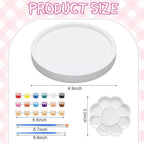 MotiMind 4 Set Ceramics to Paint Round Jewelry Tray Ready to Paint Your Own - Image 2