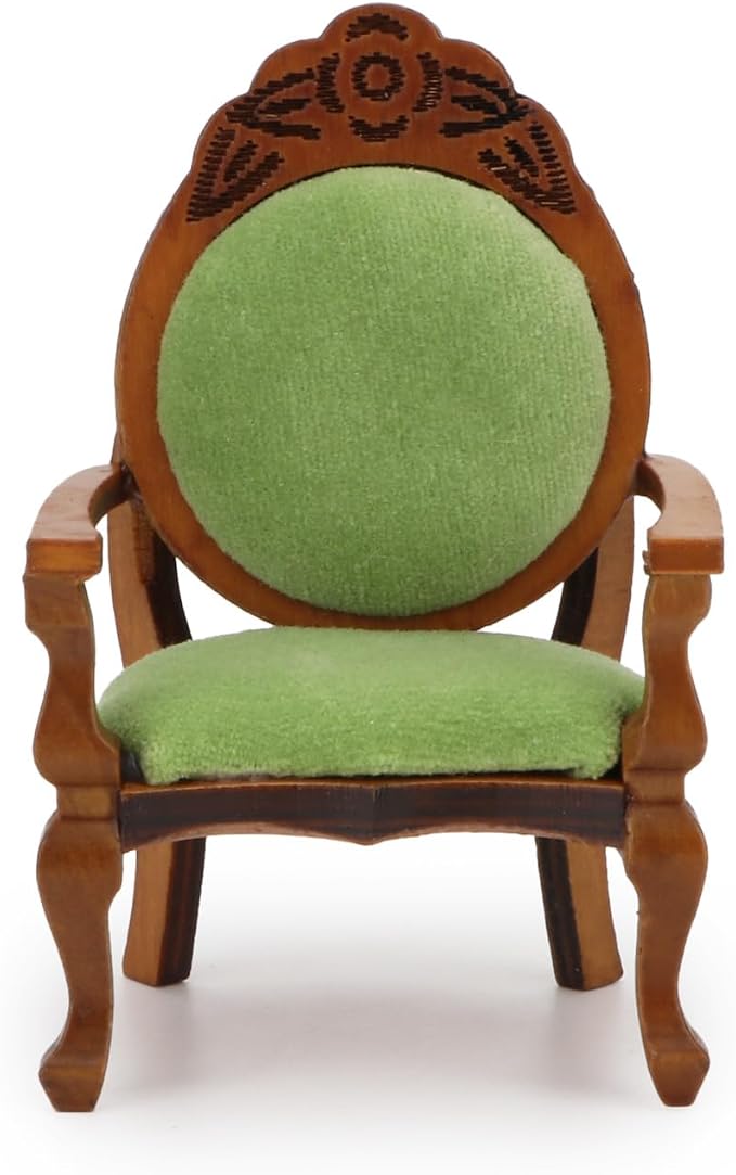 Dollhouse Chair 2PCS Miniature Furniture Retro Vintage Chair Wooden Accessories - Image 7