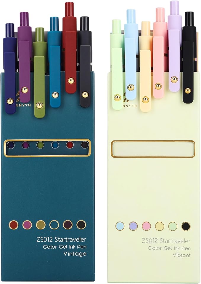 Ddaowanx Colorful Gel Pens, 0.5mm Fine Point Retractable, Colored Pens by Ddaowanx