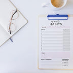 CARDAMONOLY Habit Tracker Notepad in Black and Light Pink- 50 Page Tear Off - Image 7
