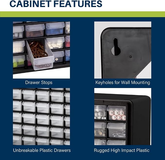 Akro-Mils 64-Drawer Plastic Drawer Storage Cabinet - Image 3
