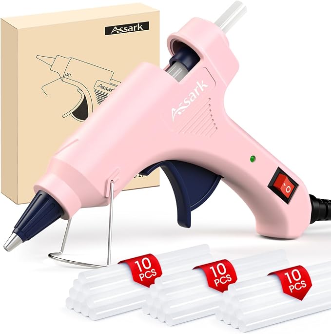 30W Mini Hot Glue Gun Kit with 30 Glue Sticks, Fast Preheating Hot Melt by SimpleEasierSafer