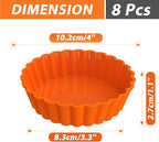 Webake Silicone Mini Tart Pan 4 Inch Non-stick Mini Quiche Molds Small Pie - Image 7