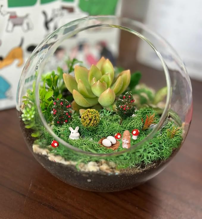 46 Pcs Fairy Garden Accessories, Miniature Figurines, Mini Resin Animals Set - Image 5
