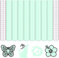 Tintnut Boho Permanent Vinyl 8 Pcs 12x10in Light Aqua Blue Adhesive Vinyl | by Tintnut