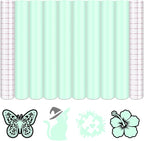 Tintnut Boho Permanent Vinyl 8 Pcs 12x10in Light Aqua Blue Adhesive Vinyl | by Tintnut