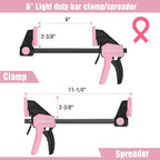WORKPRO Mini Bar Clamps for Woodworking, 4-Piece One-Handed Clamp/Spreader - Image 3